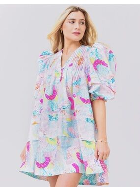 Hunter Bell Painterly Rainbow Print Women’s Dress